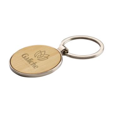Bamboe cirkel sleutelhanger CL1365 - Yana Gifts
