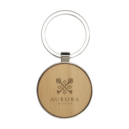 Bamboe cirkel sleutelhanger CL1365 - Yana Gifts