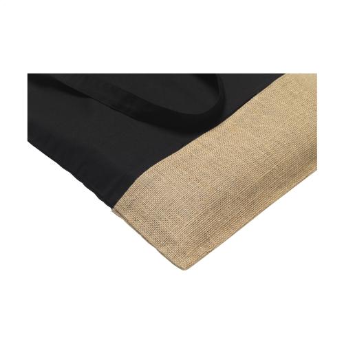 Combi draagtas zwart katoen &amp; jute - Yana Gifts