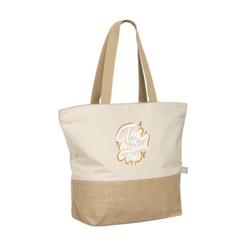 Strandtas van jute en katoen - Yana Gifts