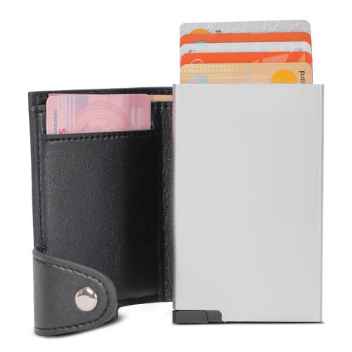 Bankkaarthouder met lederen hoesje - Yana Gifts