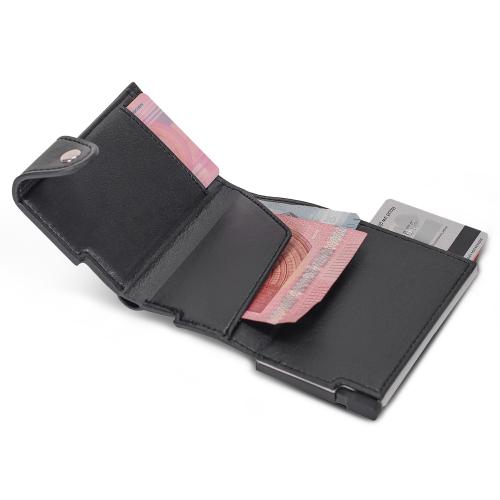 Bankkaarthouder met lederen hoesje - Yana Gifts