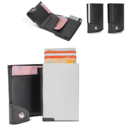 Bankkaarthouder met lederen hoesje - Yana Gifts