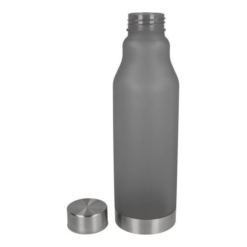 Drinkfles matte kunststof met metalen dop - Yana Gifts