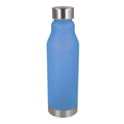 Drinkfles matte kunststof met metalen dop - Yana Gifts