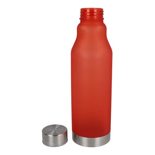 Drinkfles matte kunststof met metalen dop - Yana Gifts