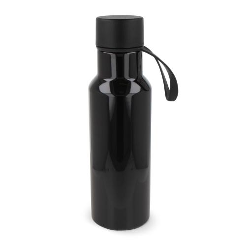 Drinkfles kunststof zwarte dop &amp; rubberen handvat - Yana Gifts