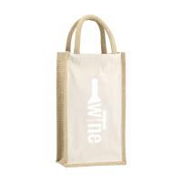Wijntas jute &amp; canvas dubbel - Yana Gifts