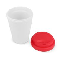 Koffiebeker wit met gekleurd deksel 250ml - Yana Gifts