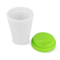 Koffiebeker wit met gekleurd deksel 250ml - Yana Gifts