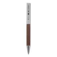 Metalen balpen &amp; rollerbal pen walnoot hout (set)