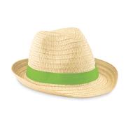 Papieren strohoed met polyester band - Yana Gifts