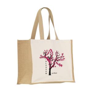 Shopper jute en katoen met lange hengels - Yana Gifts