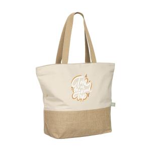 Strandtas van jute en katoen - Yana Gifts