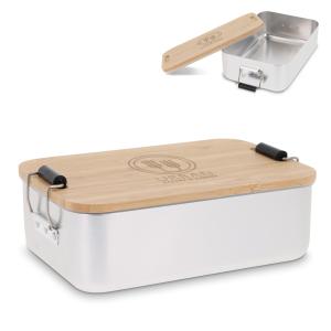 Lunchbox aluminium bamboe deksel - Yana Gifts