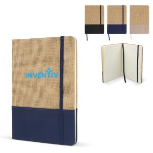 Notitieboekje cover jute & RPET - Yana Gifts