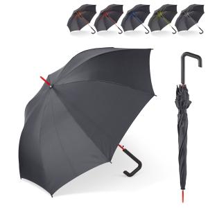 Stokparaplu gebogen handvat & gekleurd frame - Yana Gifts