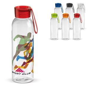 Waterfles glas met transparant gekleurde dop - Yana Gifts
