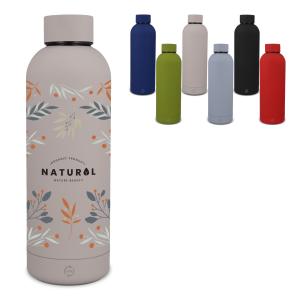 Drinkfles soft touch platte dop 500ml - Yana Gifts